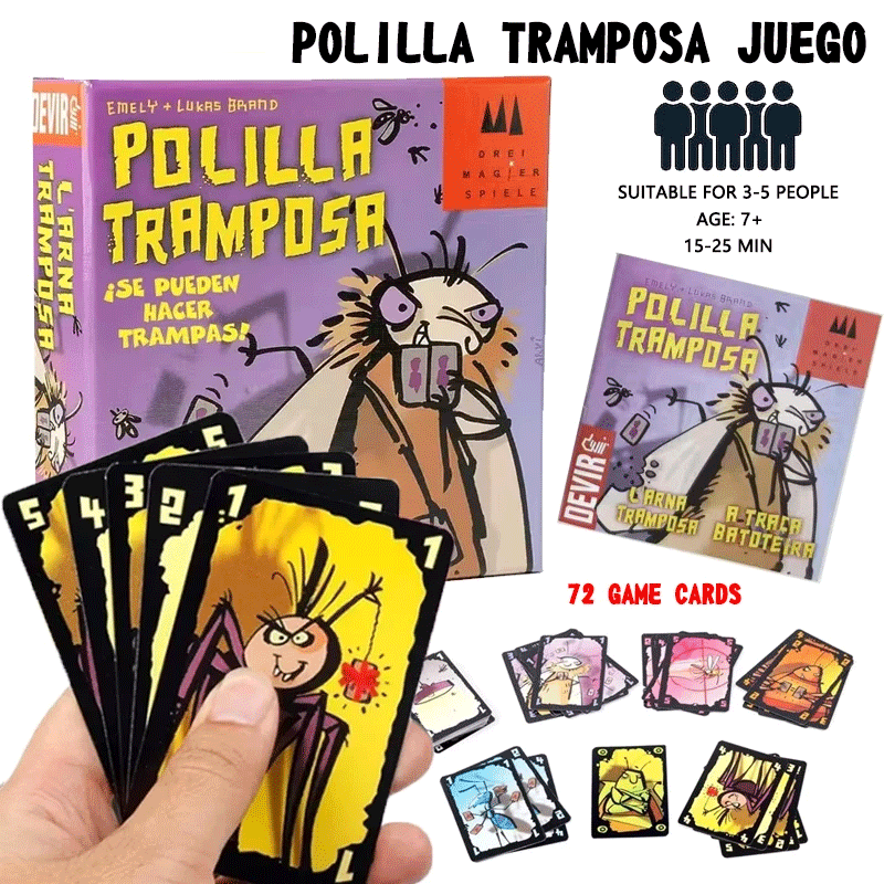 Party Games Juegos De Mesa - Карточная игра Cheating Moth, испанская карточная