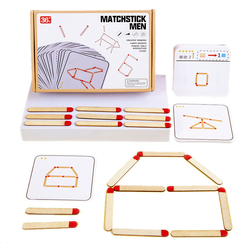 Party Games At Home - Монтессори спички головоломки игра деревянные игрушки