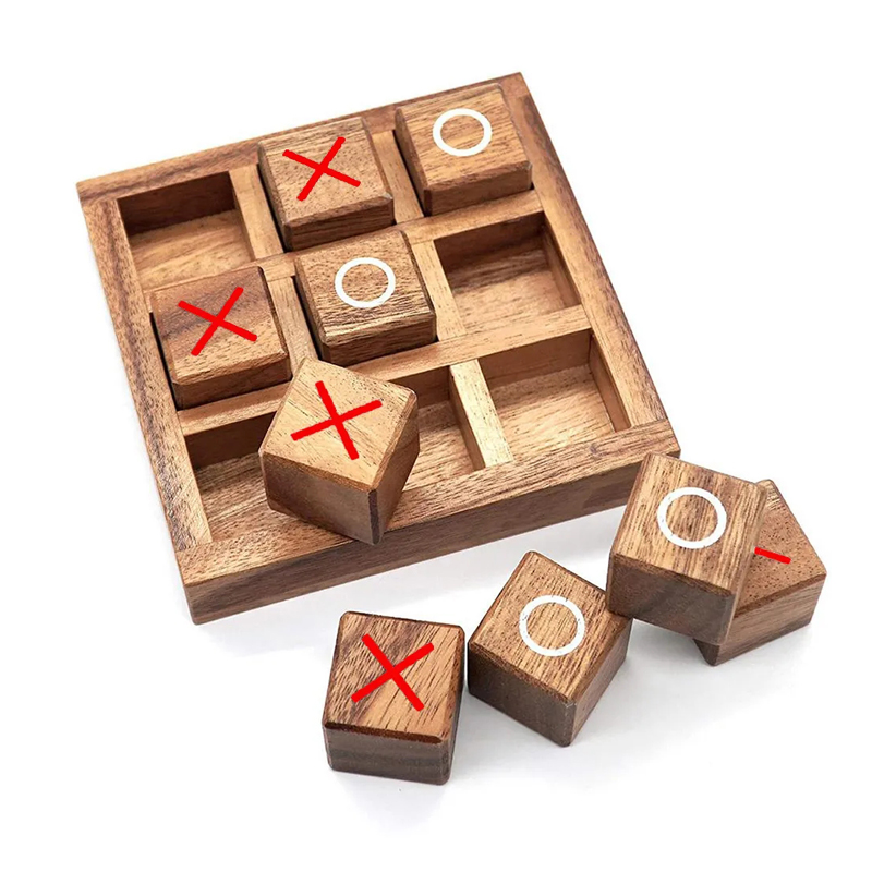 Party Games Juegos De Mesa - Деревянная настольная игра Tic Tac Toe