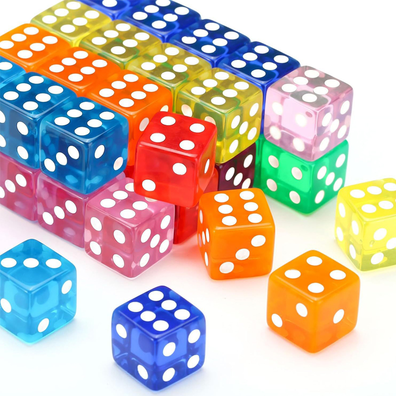 Party Games Juegos De Mesa - 12 шт., 16 мм, прозрачные игральные