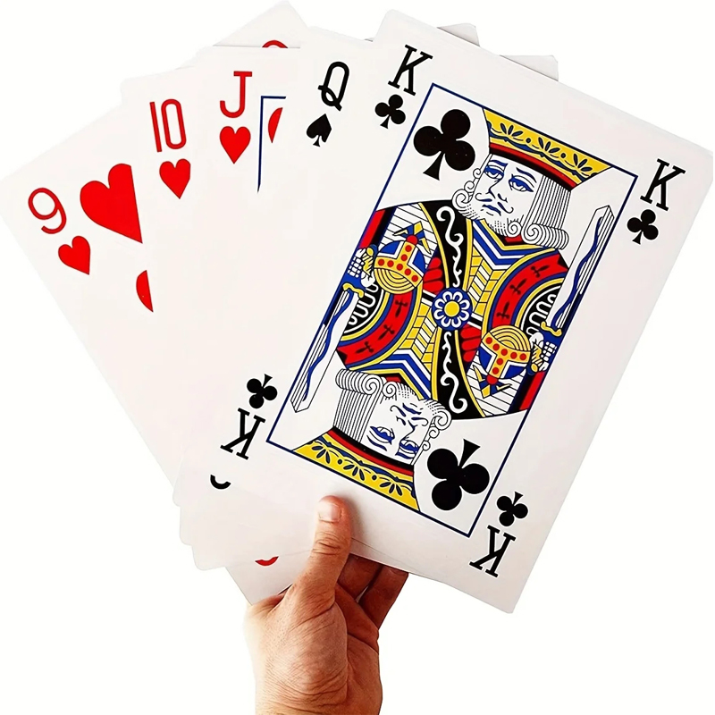 Party Games Juegos De Mesa - Негабаритные игральные карты Jumbo 4x Larger
