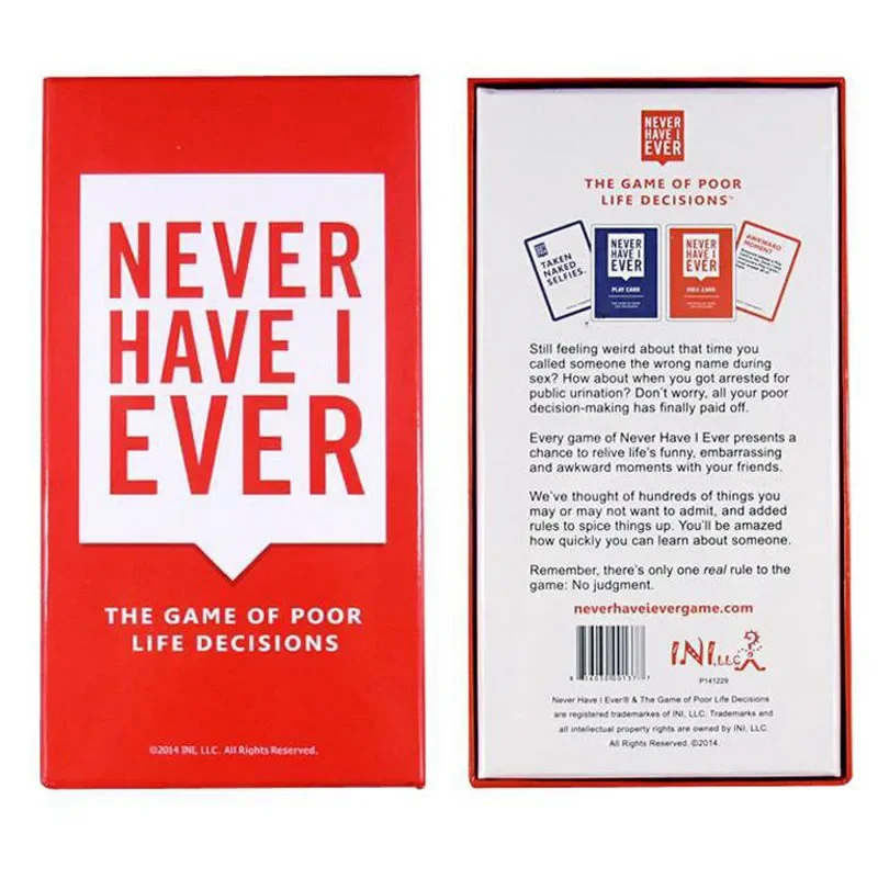 550 КАРТ никогда не было, Delu – обзор и цена Party Games Never Have I Ever